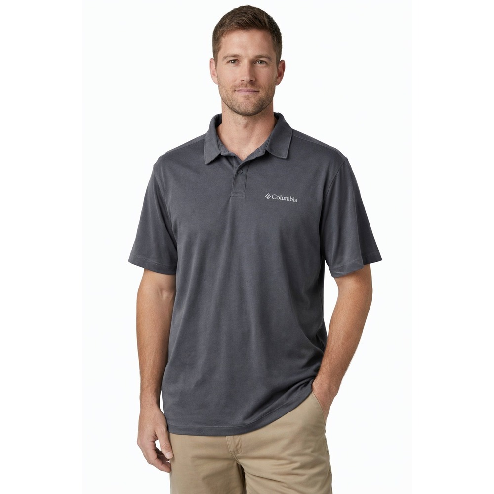 Columbia Omni-Freeze Advanced Cooling Polo Shirt Mens‎ XL Charcoal Grey gorpcore